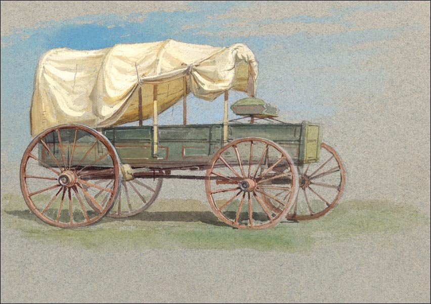 Galeria Plakatu, Plakat, A Covered Wagon, Samuel Colman, 100x70 cm