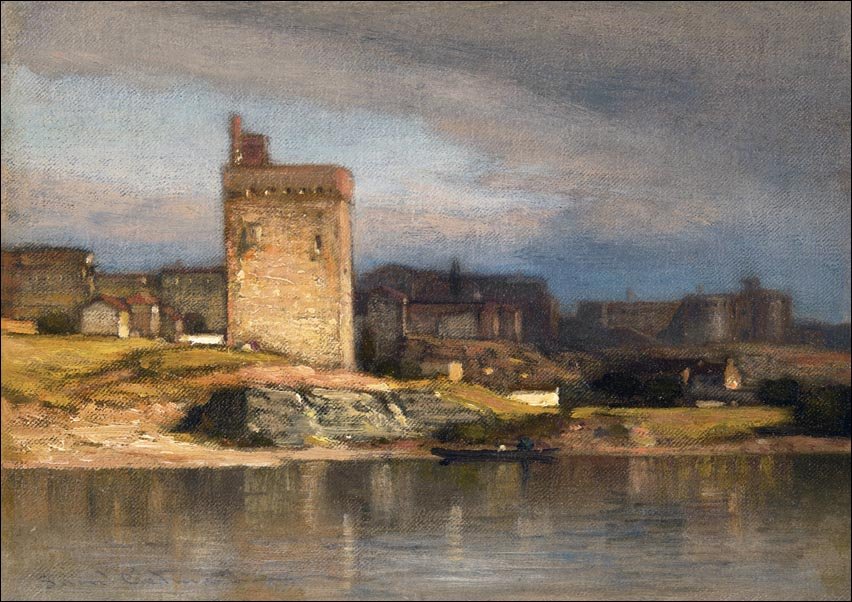Galeria Plakatu, Plakat, Old Tower at Avignon, Samuel Colman, 50x40 cm