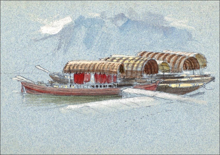 Galeria Plakatu, Plakat, Pleasure Boats, Lake Lucerne, Samuel Colman, 100x70 cm