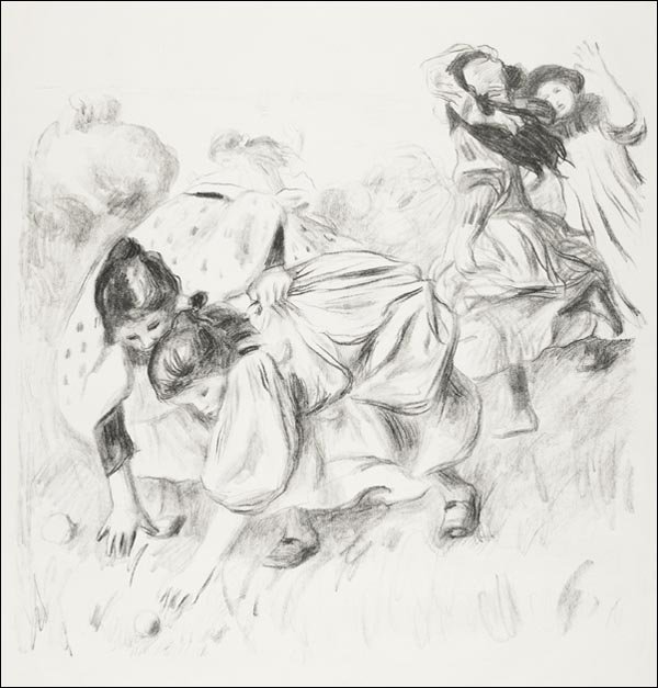 Galeria Plakatu, Plakat, Enfants jouant à la balle, Pierre-Auguste Renoir, 40x40 cm