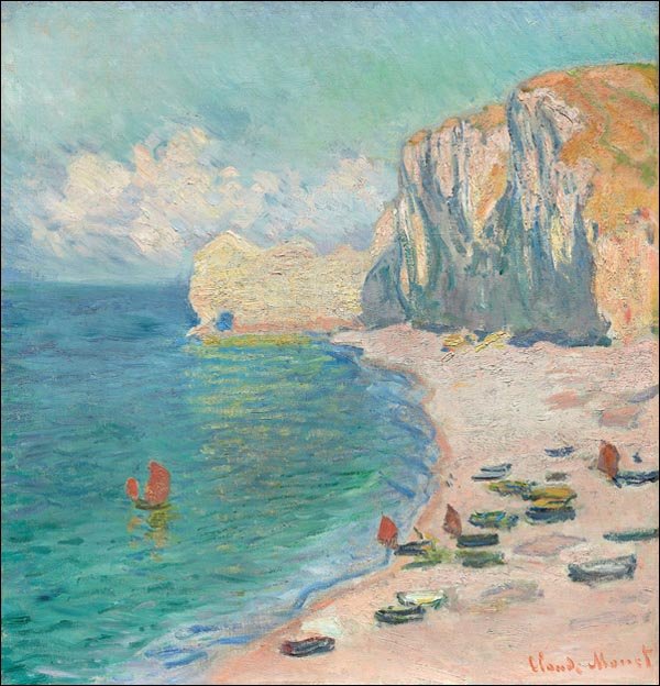 Galeria Plakatu, Plakat, The Beach and the Falaise d’Amont, Claude Monet, 30x30 cm