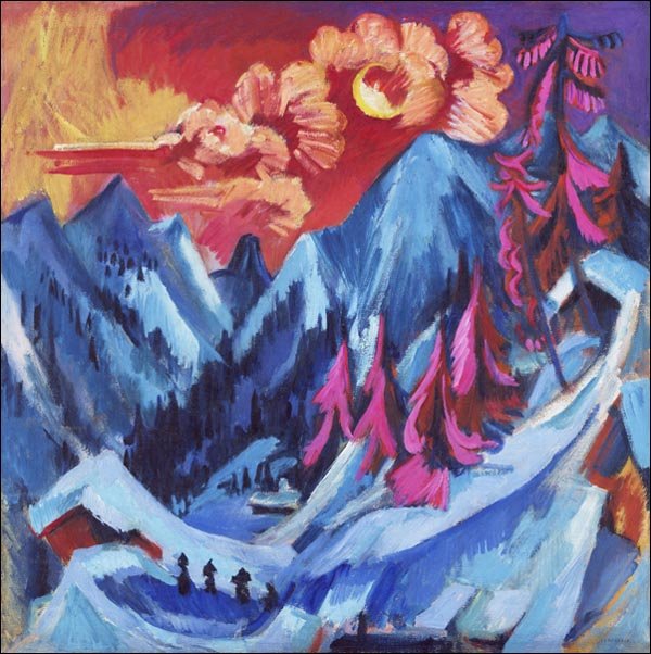 Galeria Plakatu, Plakat, Winter Landscape in Mo, Ernst Ludwig Kirchner, 40x40 cm