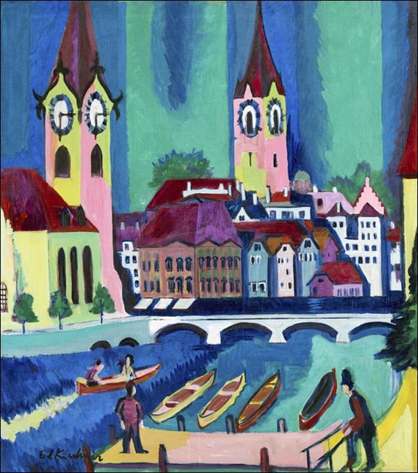Galeria Plakatu, Plakat, Zurich, Ernst Ludwig Kirchner, 40x40 cm