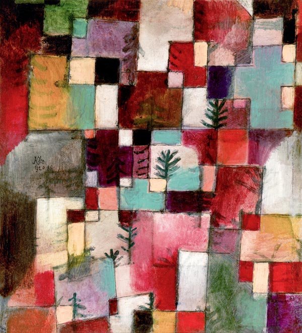 Galeria Plakatu, Plakat, Red green and Violet–Yellow Rhythms, Paul Klee, 40x40 cm
