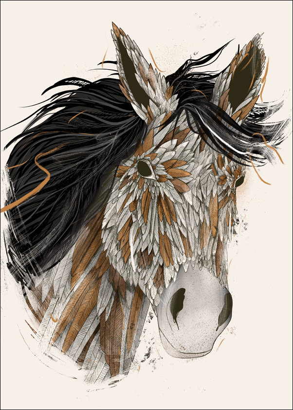 Galeria Plakatu, Feathered Horse 3, 40x60 cm