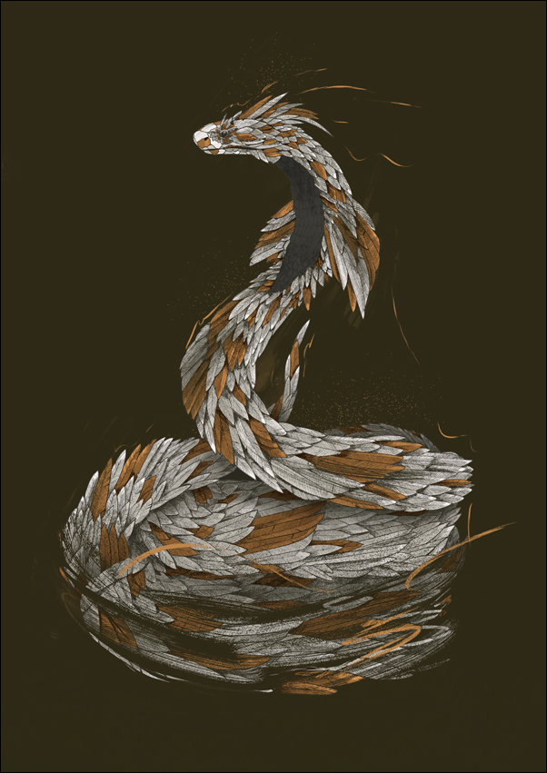 Galeria Plakatu, Feathered Shake , 29,7x42 cm