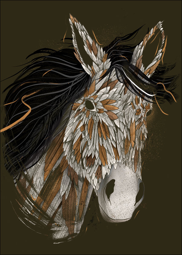 Galeria Plakatu, Feathered Horse, 60x80 cm