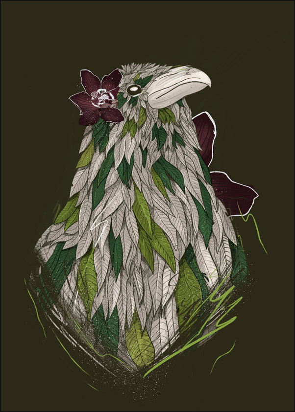 Galeria Plakatu, Feathered Raven 2, 70x100 cm