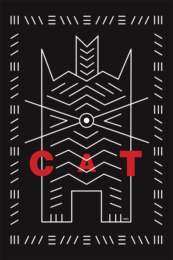 Galeria Plakatu, Cat black, 20x30 cm