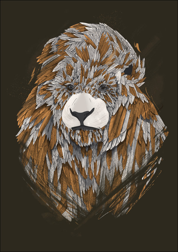 Galeria Plakatu, Feathered Lion2, 61x91,5 cm