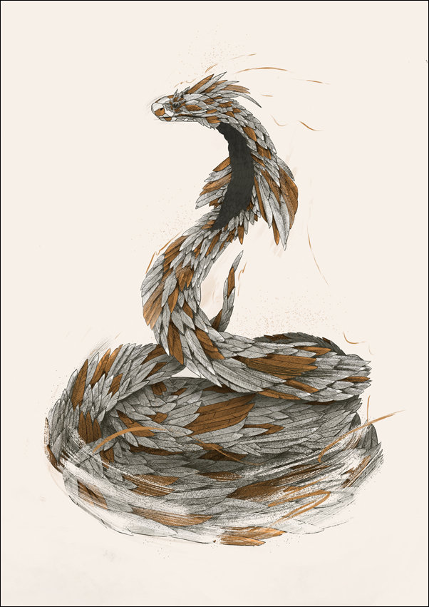 Galeria Plakatu, Feathered Shake 2, 40x50 cm