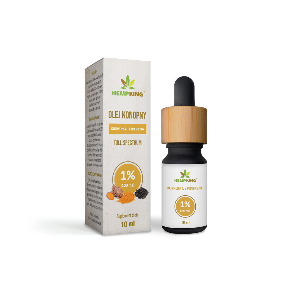 HempKing Olej CBD 1% Pieprz Czarny i Kurkuma  10ml
