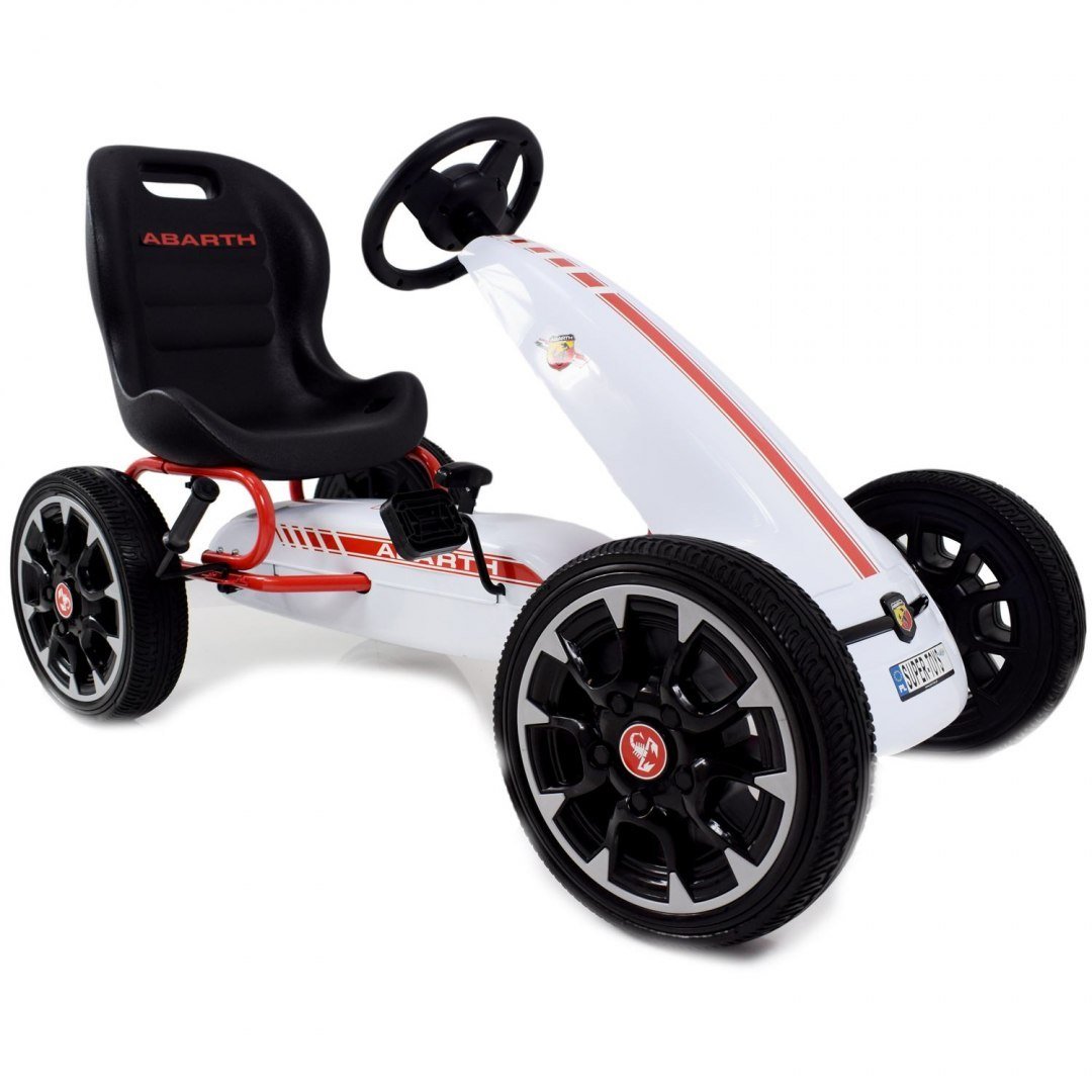 Import SUPER-TOYS WIELKI LICENCJONOWANY GOKART FIAT ABARTH KOŁA EVA JAKOŚĆ /PB9388A PB-9388A-CZERWONY