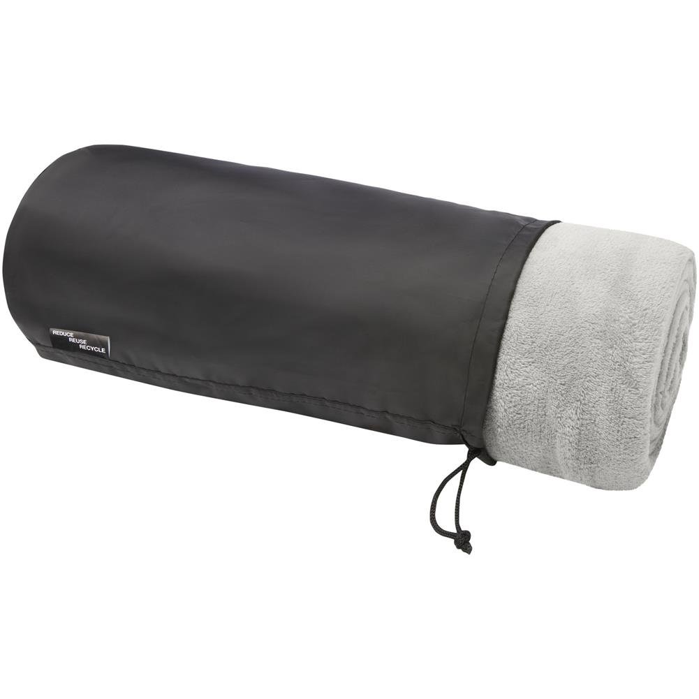 Koc polarowy z plastiku z recyklingu Lily Szary