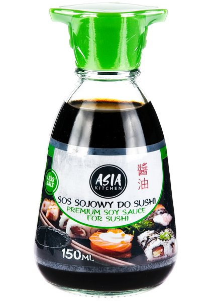 Asia Kitchen Sos sojowy do sushi Premium Less Salt, dyspenser 150ml - Asia Kitchen 2991-uniw