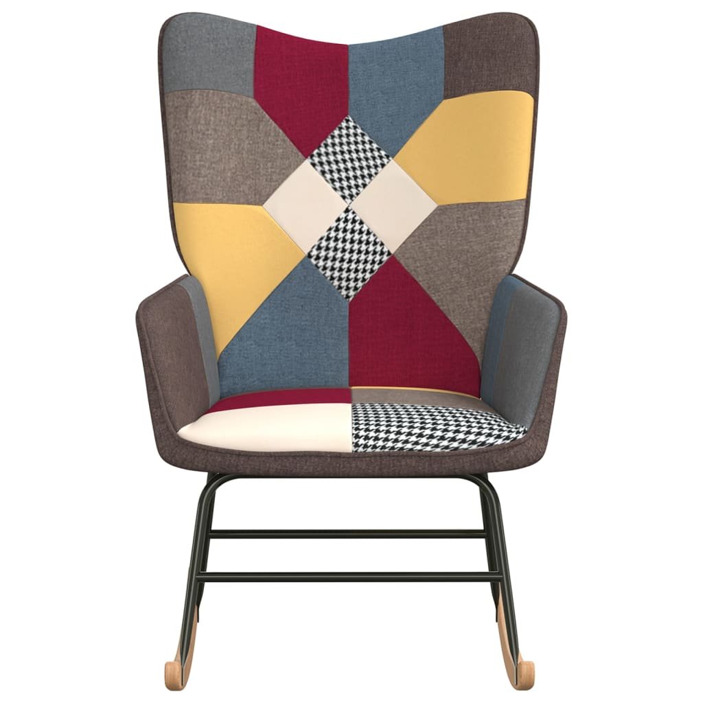 vidaXL Fotel bujany, patchwork, tapicerowany tkaniną