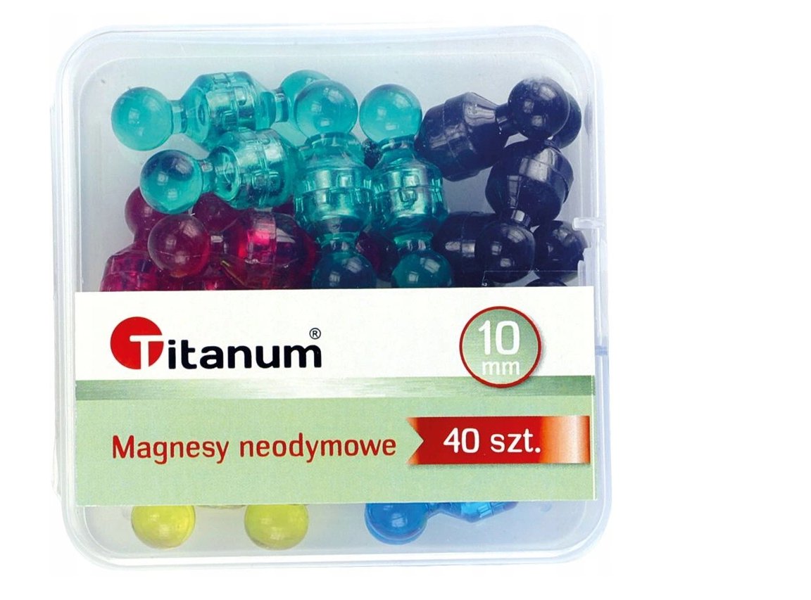 Magnesy neodymowe pionki 40szt - Titanum