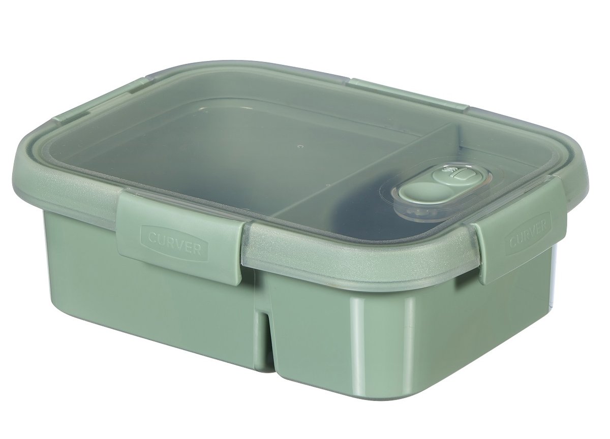 Zielony pojemnik na obiad Curver To Go Dual, 900 ml