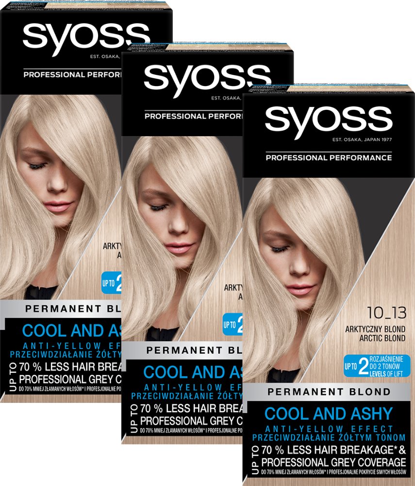 3X Farba Do Włosów Arktyczny Blond Rozjaśniająca