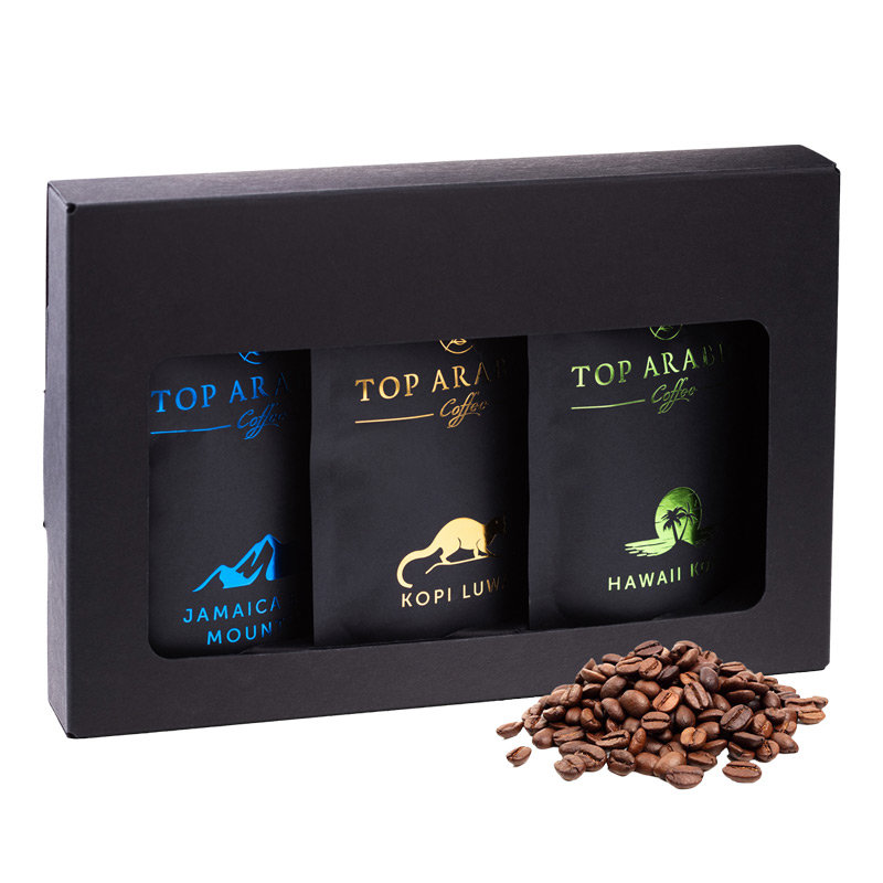 Zestaw ekskluzywnych kaw ziarnistych Top Arabica 3x50g