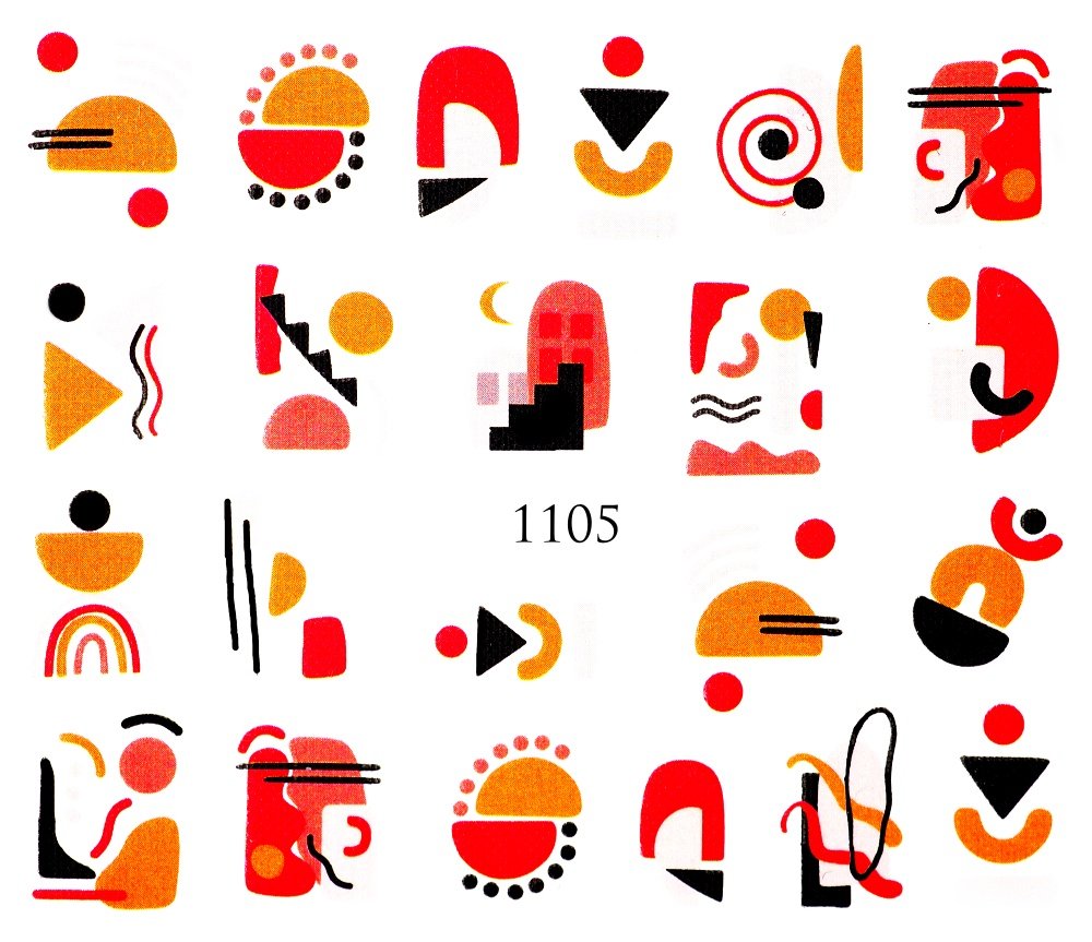 Naklejki wodne na paznokcie - nr 1105