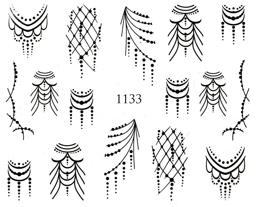 Naklejki wodne na paznokcie - nr 1133