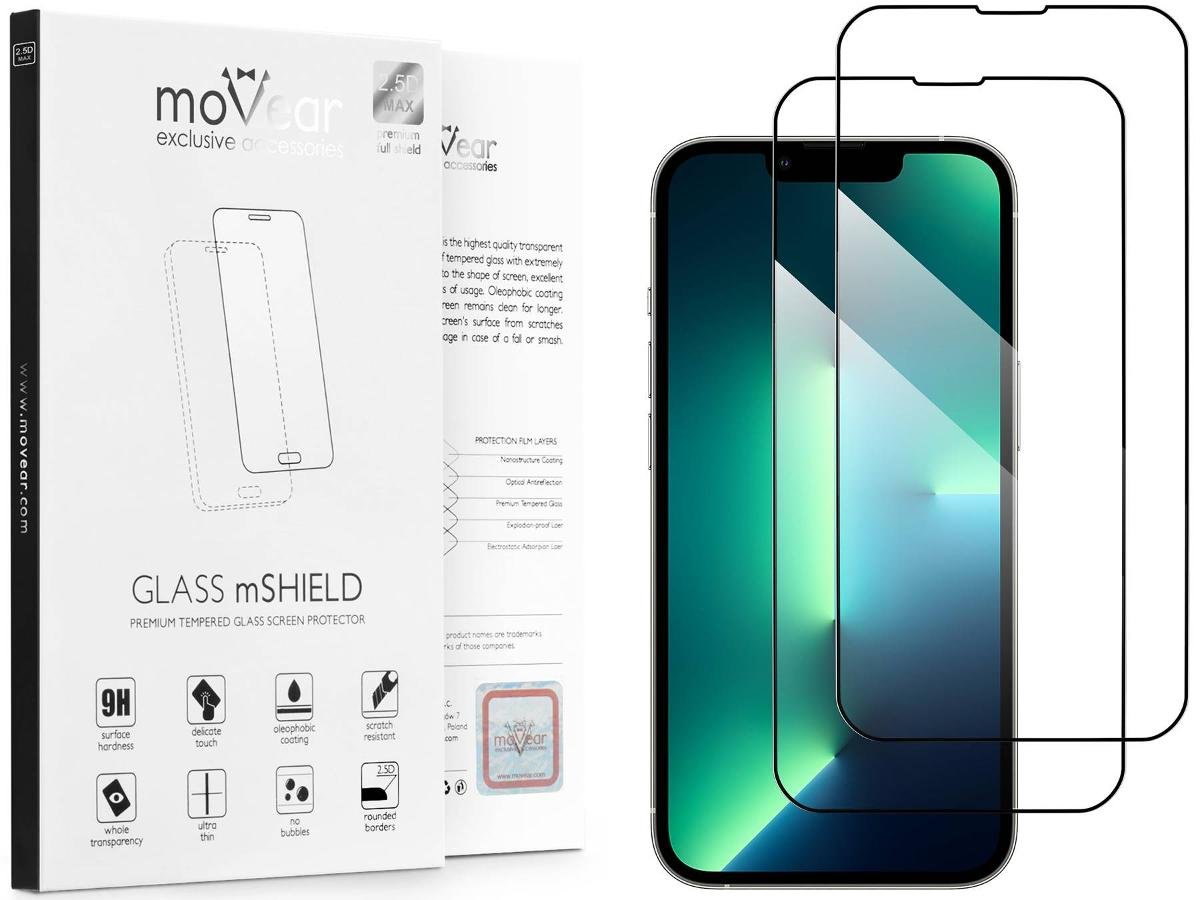2 szt. | moVear 2.5D MAX - Szkło hartowane do Apple iPhone 13 Pro / 13 (6.1