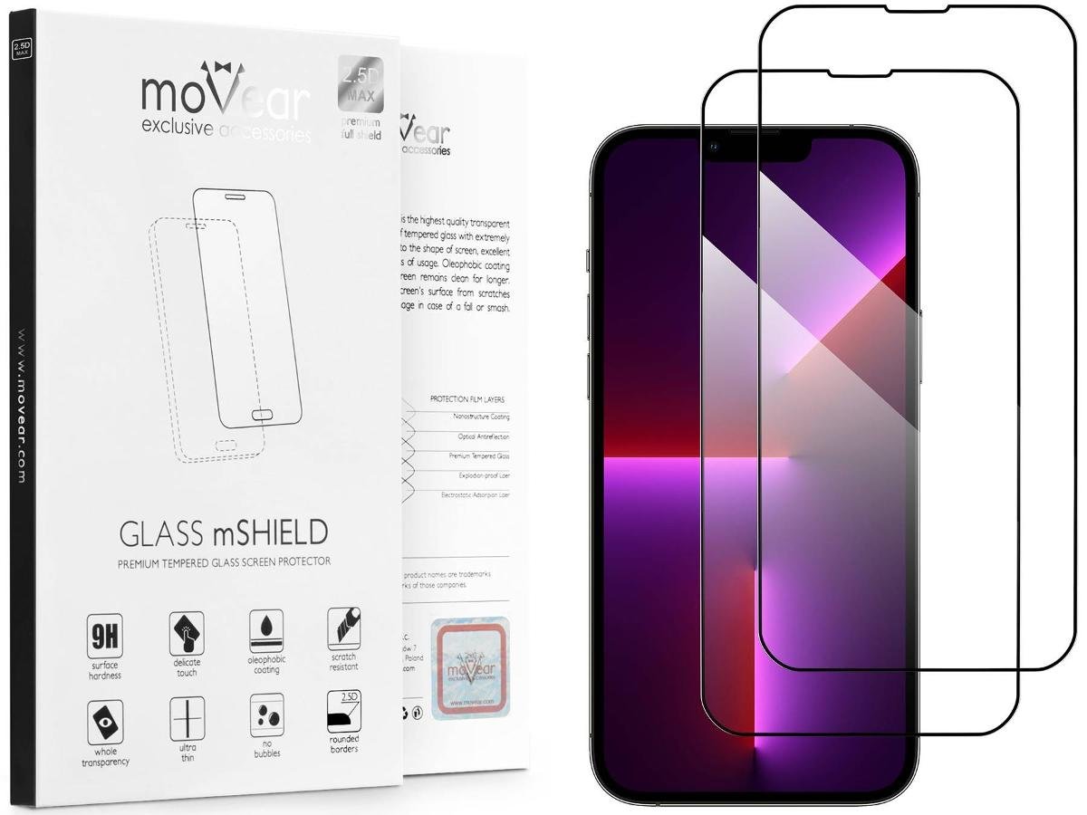 2 szt. | moVear 2.5D MAX - Szkło hartowane do Apple iPhone 13 Pro Max (6.7