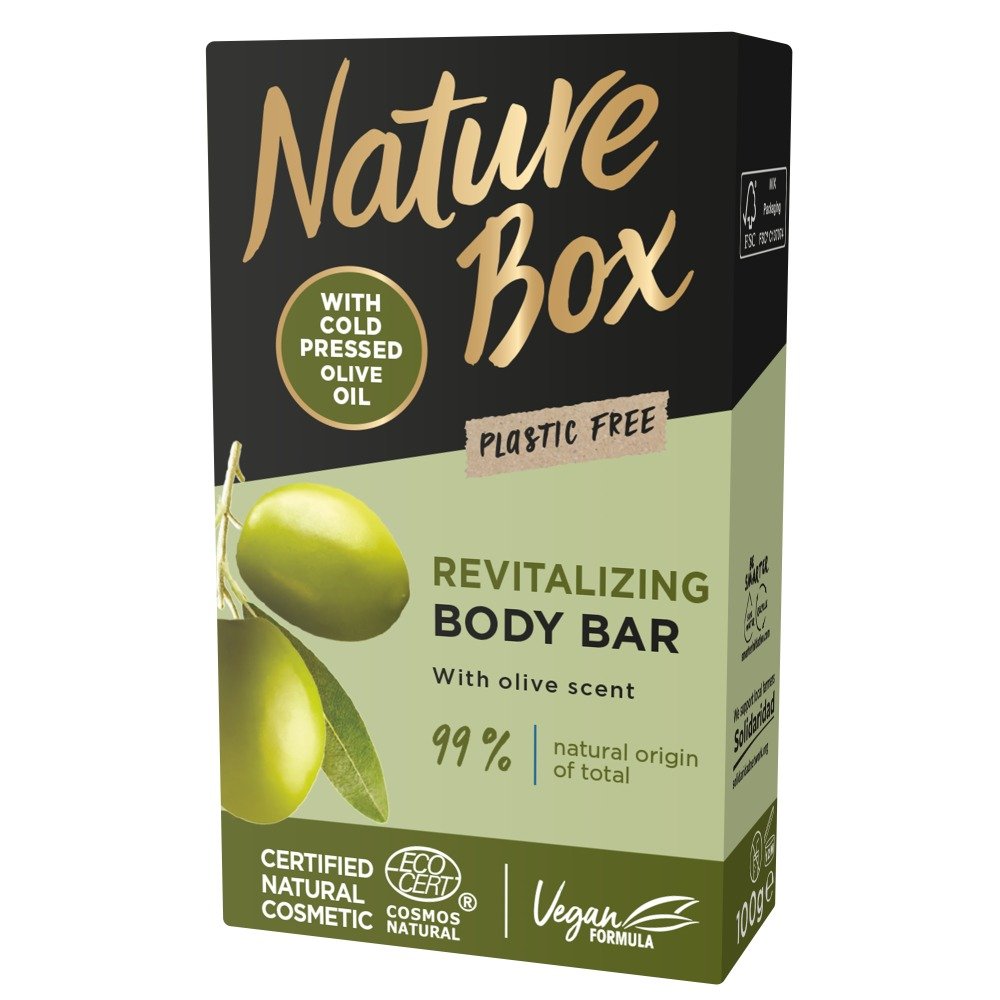 NATURE BOX Revitalizing Body Bar rewitalizująca kostka myjąca do ciała Olive 100g 99708-uniw