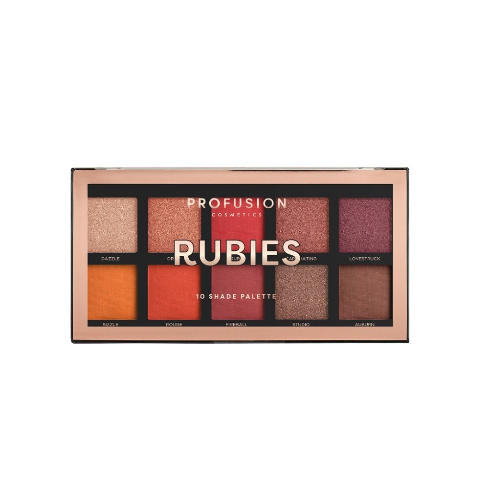 Profusion Profusion - Paleta artystyczna do oczu 10 Mini Rubies 1szt