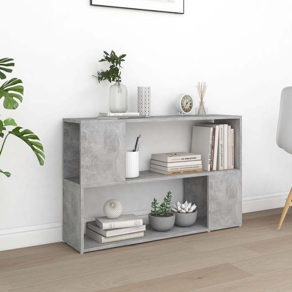 vidaXL Regał na książki, szarość betonu, 100x24x63 cm, płyta wiórowa