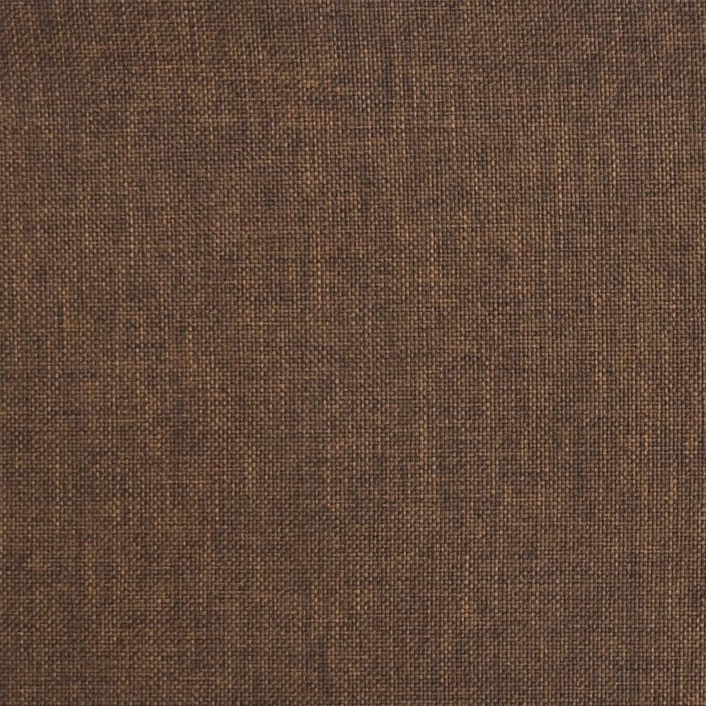 vidaXL Obrotowe krzesła stołowe, 2 szt., brązowe, obite tkaniną