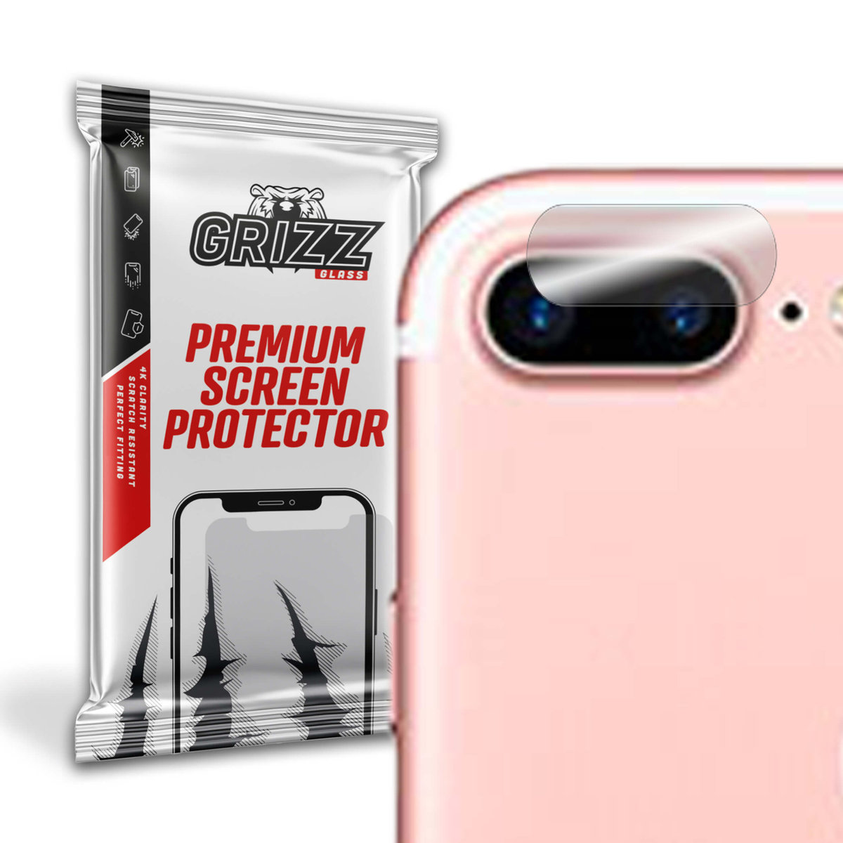 GrizzGlass HybridGlass Camera szkło hybrydowe na obiektyw do Apple iPhone 7 Plus