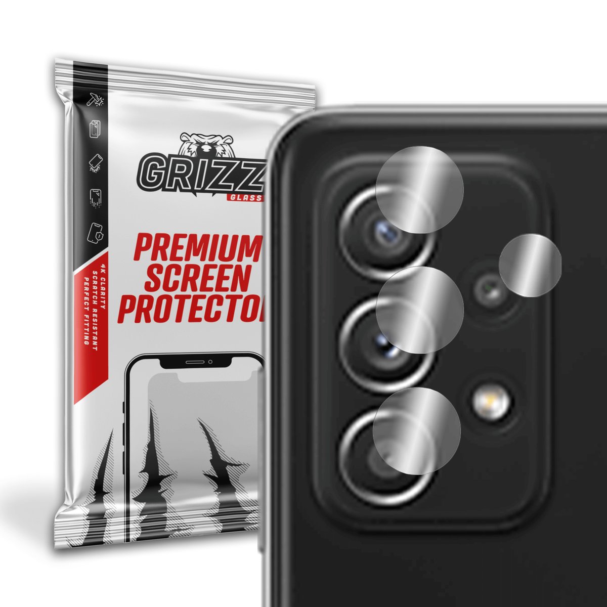 GrizzGlass HybridGlass Camera szkło hybrydowe na obiektyw do Samsung Galaxy A52s 5G