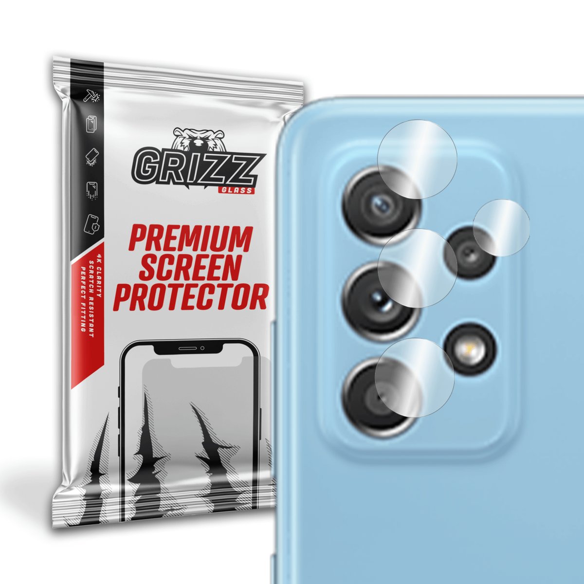 GrizzGlass HybridGlass Camera szkło hybrydowe na obiektyw do Samsung Galaxy A52