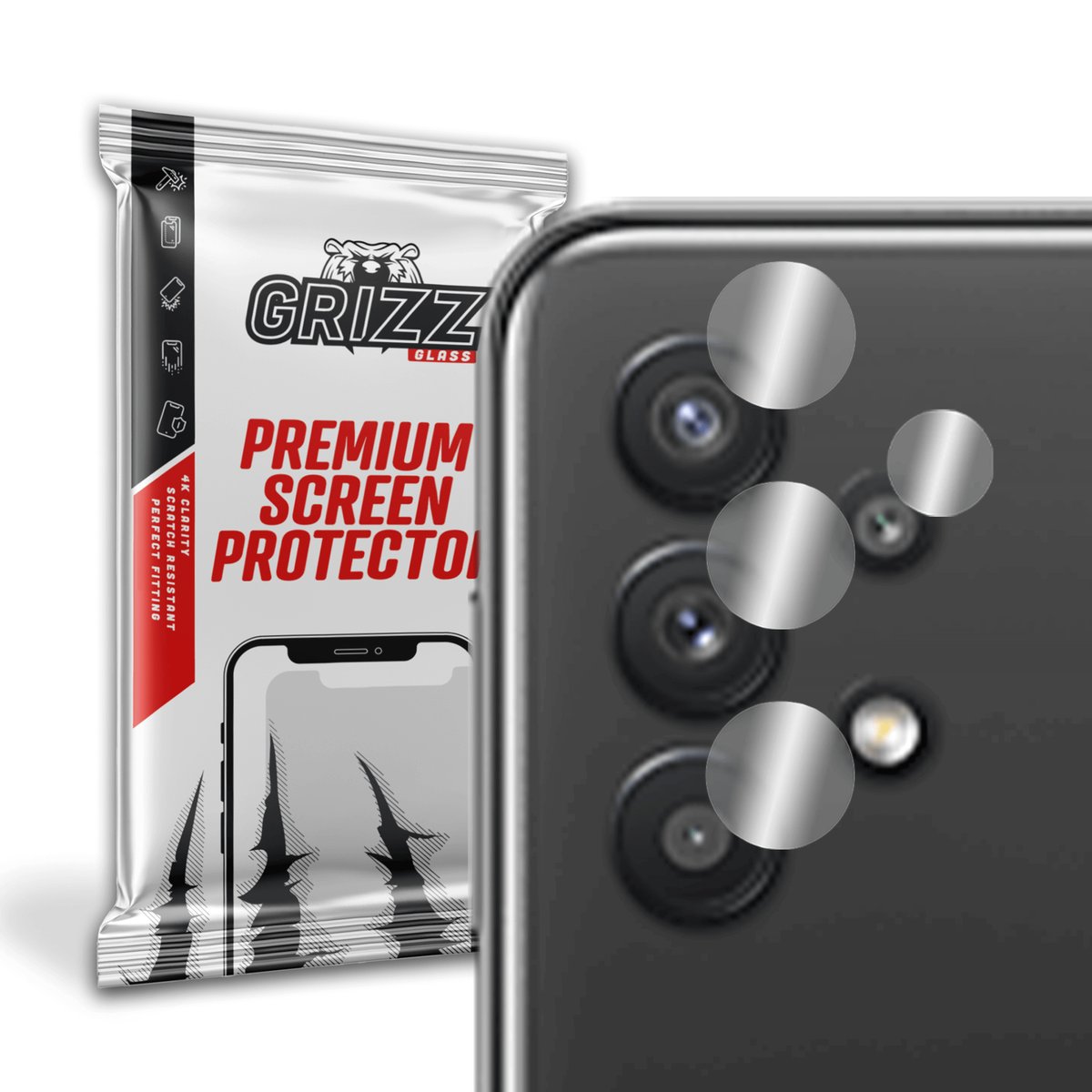 GrizzGlass HybridGlass Camera szkło hybrydowe na obiektyw do Samsung Galaxy A32 5G