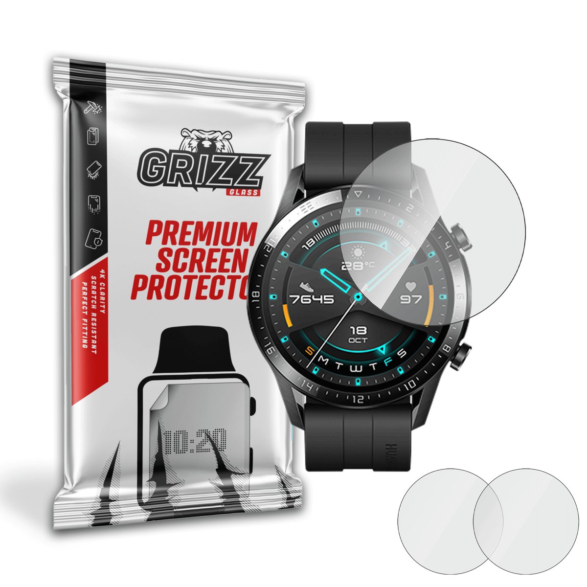 GrizzGlass HybridGlass szkło hybrydowe do Huawei Watch GT2 46mm