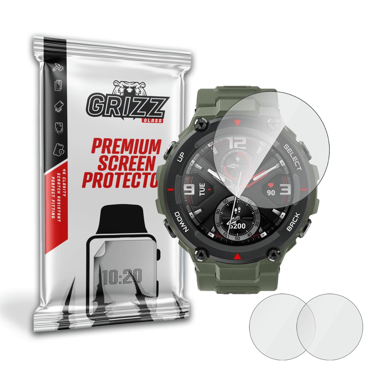 GrizzGlass HybridGlass szkło hybrydowe do Amazfit T-Rex