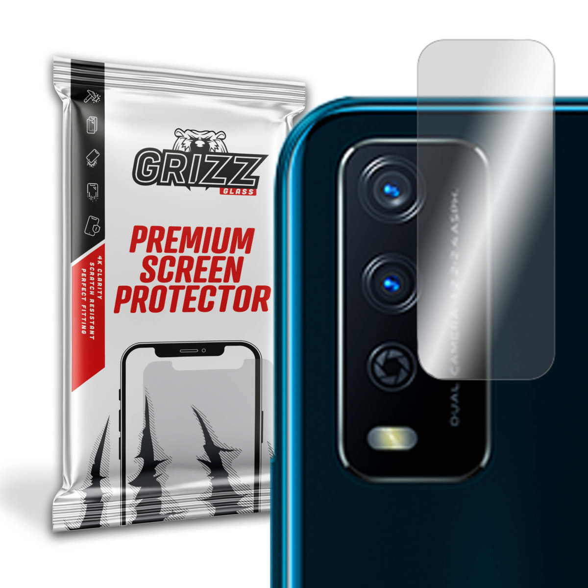 GrizzGlass HybridGlass Camera szkło hybrydowe na obiektyw do Vivo Y11s