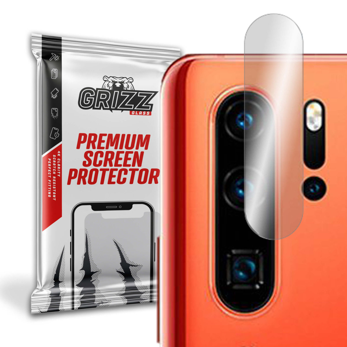 GrizzGlass HybridGlass Camera szkło hybrydowe na obiektyw do Huawei P30 Pro