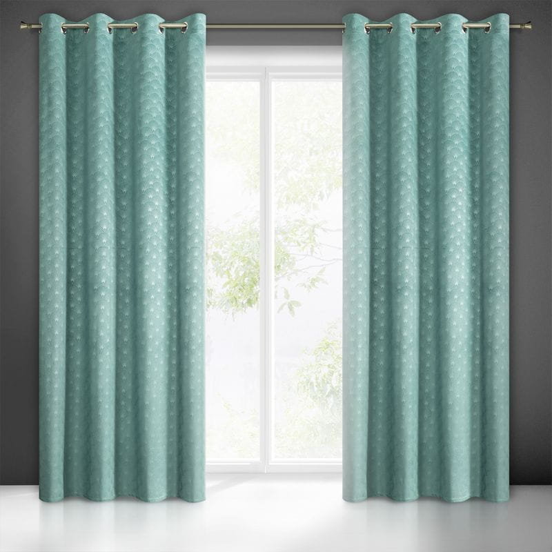 Euro Firany Zasłona Velvet Julia 140 x 250 Przelotka Morski 1221930