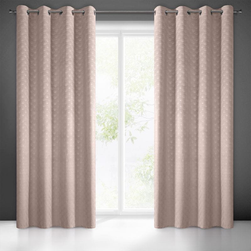Euro Firany Zasłona Velvet Julia 140 x 250 Przelotka Pudrowy 1222693