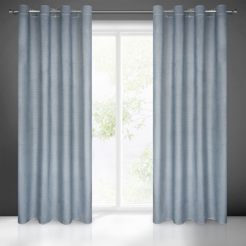 Euro Firany Zasłona Velvet Darcy 140 x 250 Przelotka Granatowy 1220804