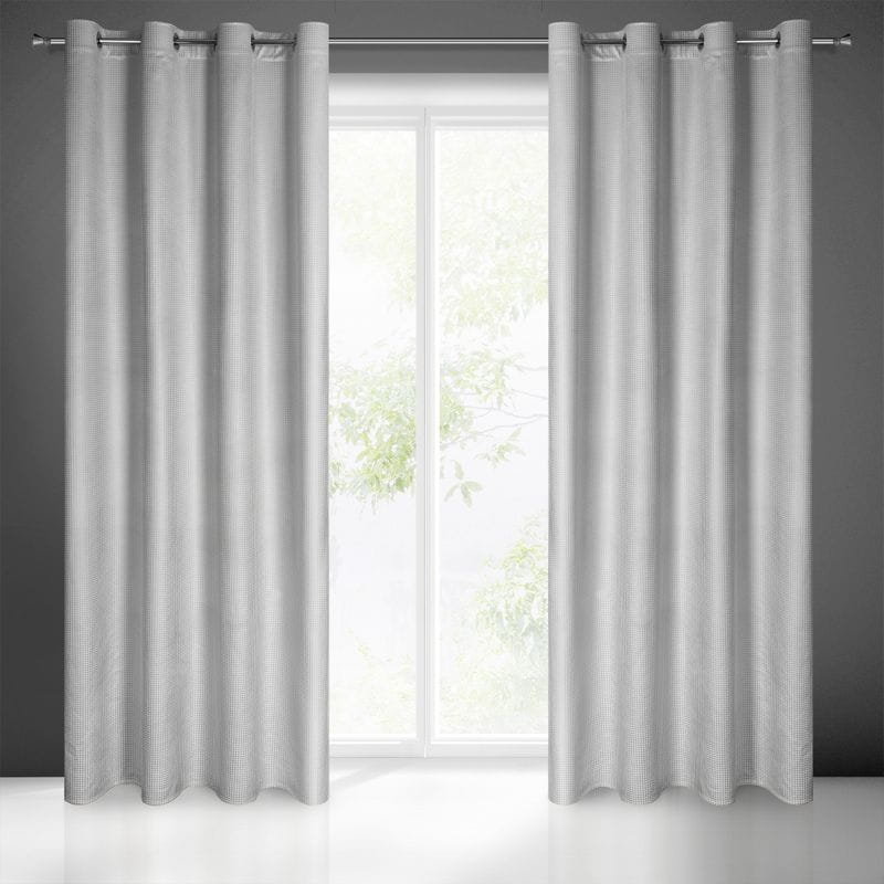 Euro Firany Zasłona Velvet Darcy 140 x 250 Przelotka Srebrny 1223332
