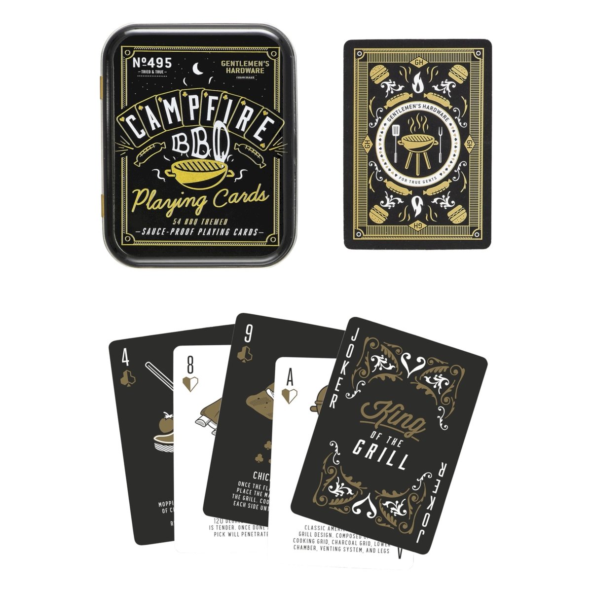 Gra kempingowa BBQ Playing Cards w puszce Nowa