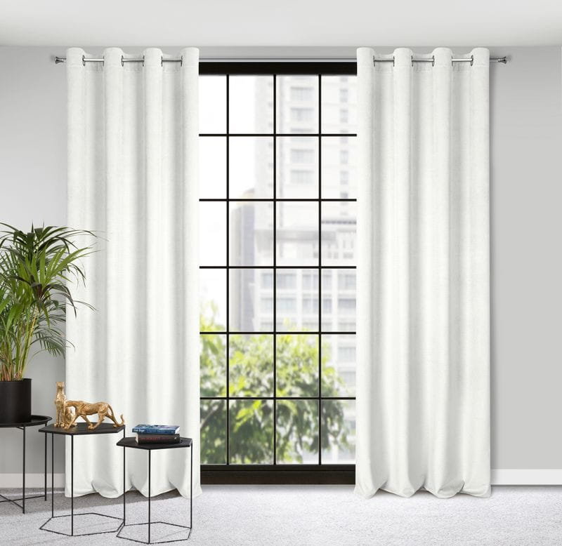 Euro Firany Zasłona Velvet Eliza 140 x 250 Przelotka Biały Zasłona Velvet Eliza 140 x 250 Przelotka Biały