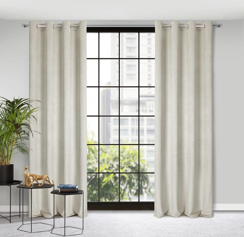 Euro Firany Zasłona Velvet Eliza 140 x 250 Przelotka Beżowy 1218093