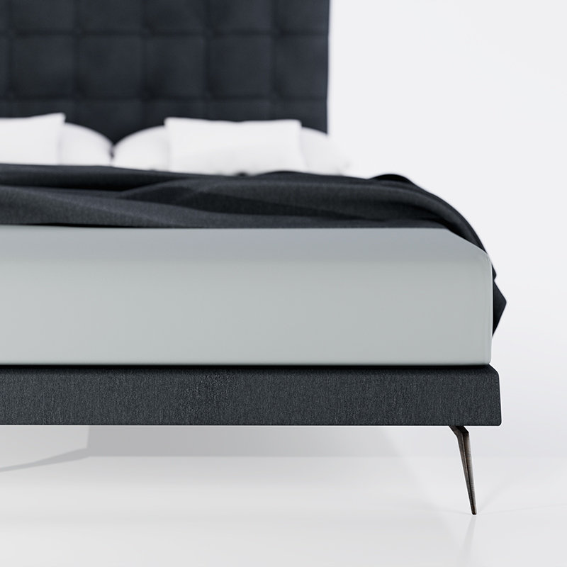 Prześcieradło 160x200 z gumką szare PAN MATERAC