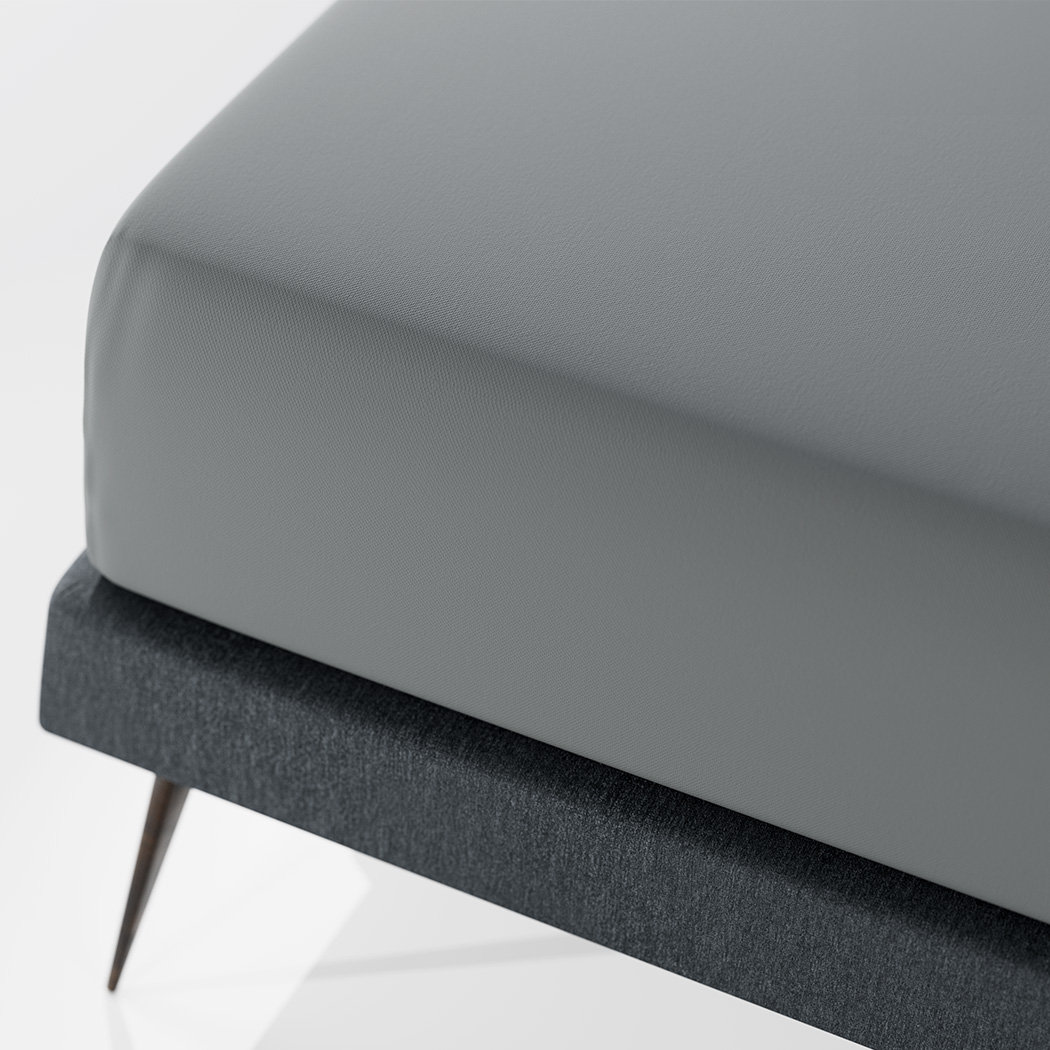 Prześcieradło z gumką 180x200, grafitowe, Pan Materac