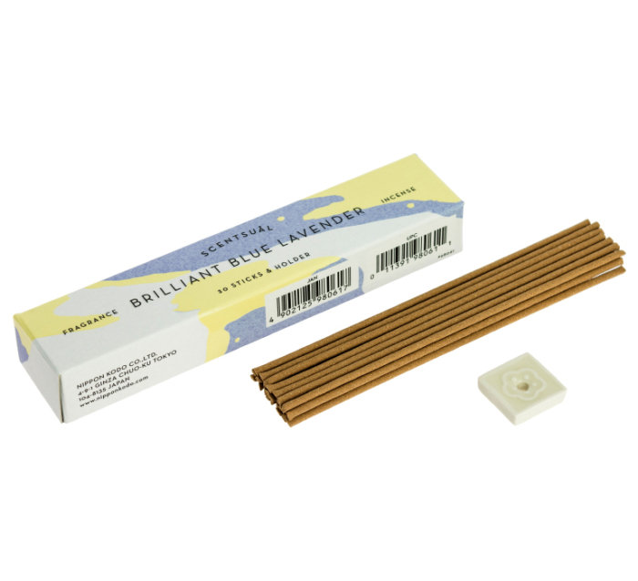 Nippon Kodo Naturalne kadzidełka japońskie SCENTSUAL - Niebieska lawenda - BRILLIANT BLUE LAVENDER